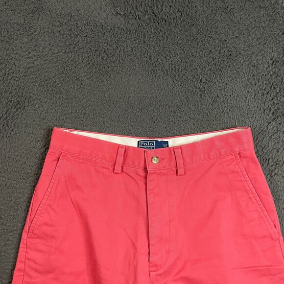 Polo Ralph Lauren Shorts Mens 30 Red Prospect Fit Chino Flat Front Preppy - Picture 2 of 14
